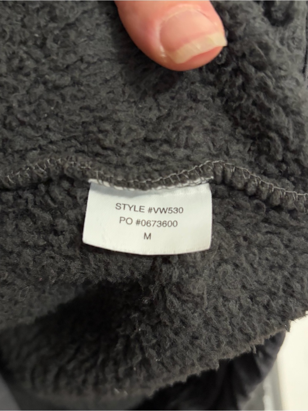 Vuori Women's Cozy Sherpa Jacket Graphite Black Size Medium VW530 - Picture 7 of 7